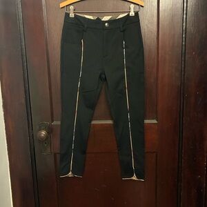 Burberry black pants with piping, size 6, in EUC